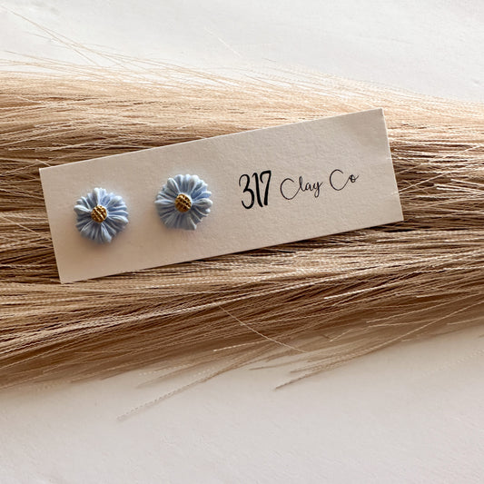 Flower Studs - Powder Blue